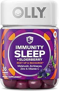 Amazon OLLY Sleep Immunity Melatonin Gummy Vitamin C Zinc