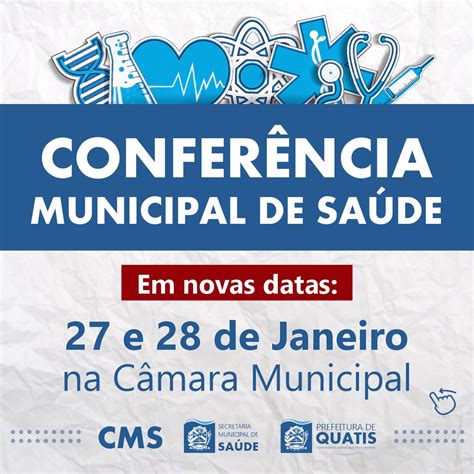 CONFERÊNCIA MUNICIPAL DE SAÚDE TÊM NOVAS DATAS Prefeitura Municipal