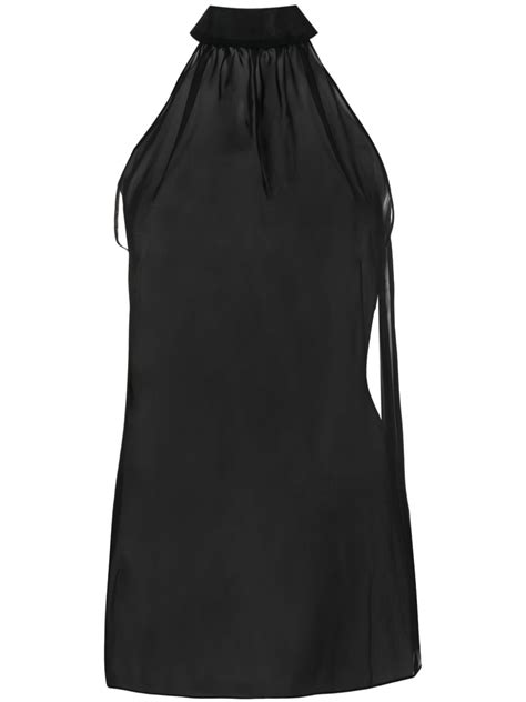 Maison Close Semi Sheer Chiffon Blouse Black Farfetch