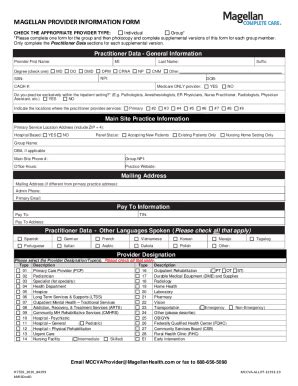 Fillable Online Magellan Complete Care Of Virginia Provider Information