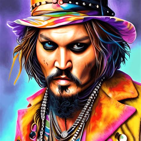 Jason Mamoa X Johnny Depp X Lisa Frank Graphic Creative Fabrica