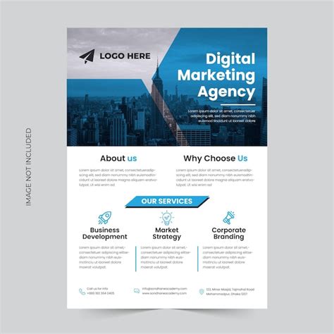 Premium Vector Creative Modern Digital Marketing Agency Flyer Template