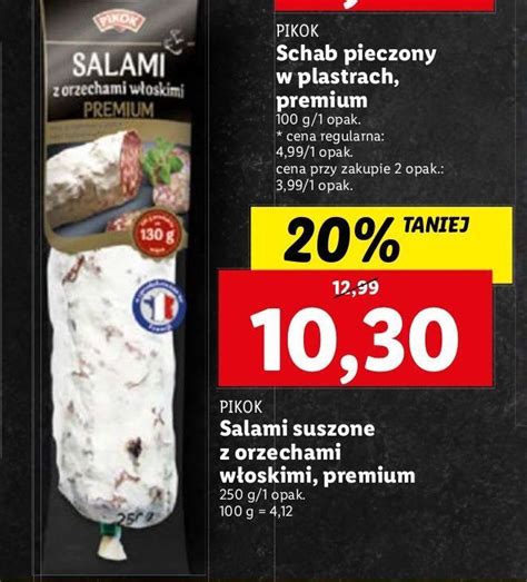 Promocja Salami suszone z orzechami włoskimi pikok w Lidl