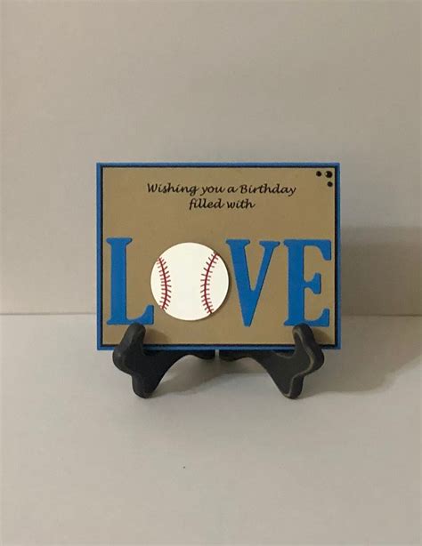 Baseball Birthday Card Birthday cards for Him Baseball theme | Etsy