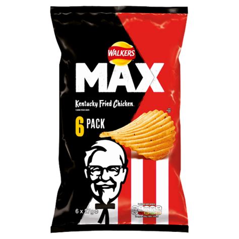 Walkers Max Kfc Kentucky Fried Chicken Multipack Crisps 6x27g We Get