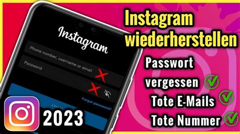 Instagram Konto Wiederherstellen Passwort Vergessen Inaktive E Mail