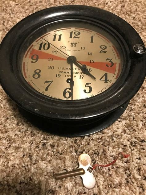 Rare Seth Thomas Us Maritime Commission Clock Bakelite Wwii