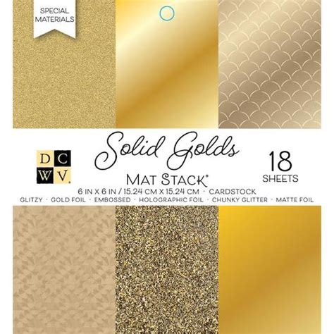 Dcwv X Specialty Cardstock Stack Pcs Solid Golds Buddly Crafts