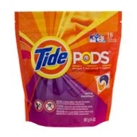 Tide Pods Spring Meadow Detergent + Stain Remover + Brightener 16CT ...