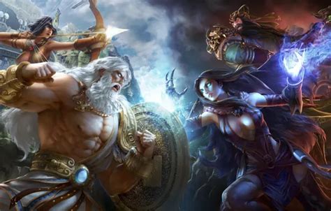 Wallpaper magic, the gods, fight, Smite for mobile and desktop, section ...