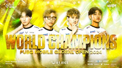 プロeスポーツチームREJECTのPUBG MOBILE部門が世界大会PUBG MOBILE GLOBAL OPEN 2024で優勝