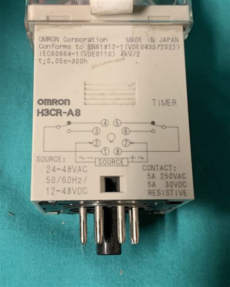 Omron H3cr A8 Solid State Timer 0 30 Sec 24 48vac 12 48vdc Relay