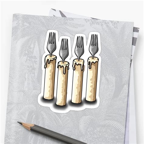 "Fork Handles / Four Candles | Two Ronnies T-Shirt" Stickers by J M | Redbubble