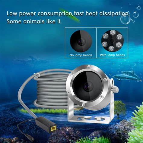 Underwater Camera, Aquarium Live Streaming Pond 5MP Camera No light ...