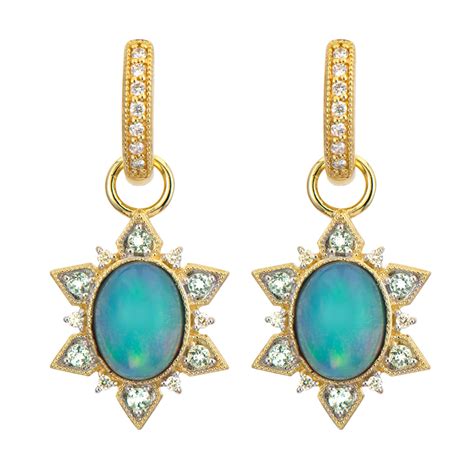 Moroccan Opal Sunburst Earring Charms Judefrances