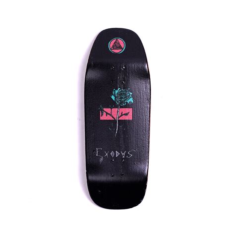 Exodus X Dk Anoixi Rose Cruiser Shape Fingerboard Deck Black