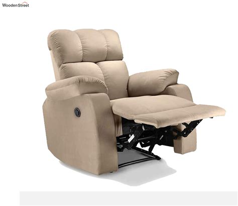 Buy Helios Fabric Seater Motorized Recliner Chair Beige At Off