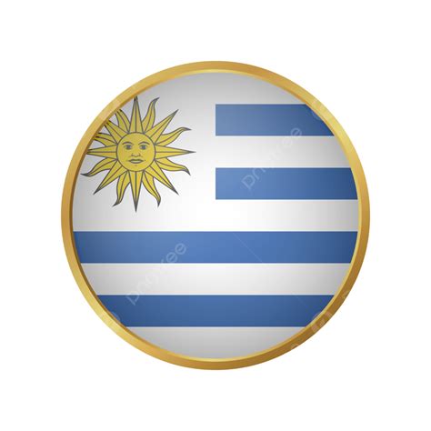 Circle Golden Frame Vector Hd PNG Images Uruguay Flag Vector With