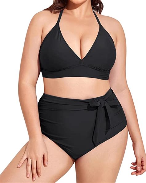 Daci Plus Size Bikini Set With Tummy Control Bottoms