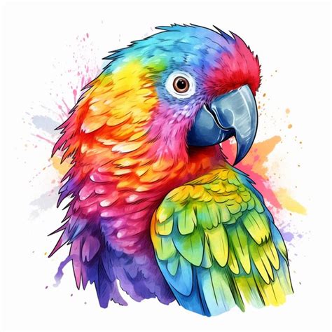 Premium Ai Image Brightly Colored Parrot With A Bright Beak And A