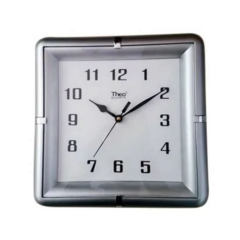 Theo Quartz Plastic Wall Clock Size 275x275x38 Mm Model Name Number