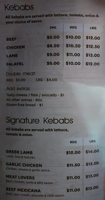 Ali Baba Menu, Menu for Ali Baba, Maribyrnong, Melbourne - Urbanspoon ...