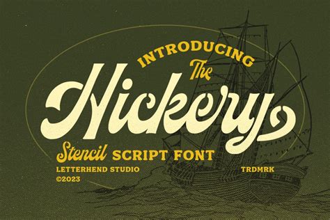 Hickery - Stencil Script - Design Cuts