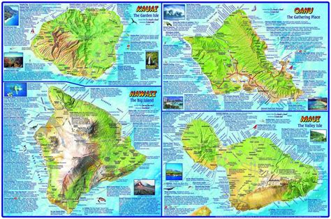 Hawaiian Islands Adventure Guide Map – Frankos Maps