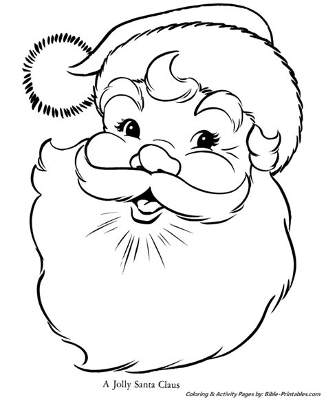 Santa Christmas Coloring Pages - Jolly Santa