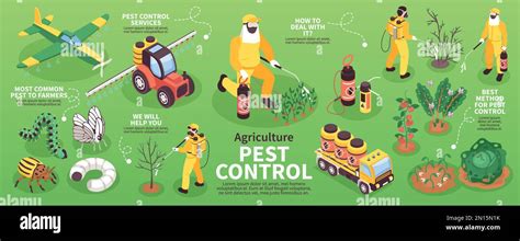 Isometric Pest Control Infographics With Argicultural Insecticide And