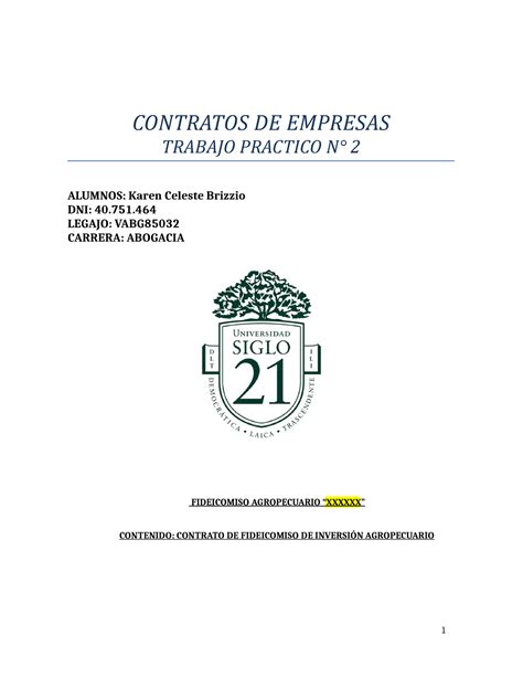 TP2 Contratos DE Empresas Karen Brizzio CONTRATOS DE EMPRESAS