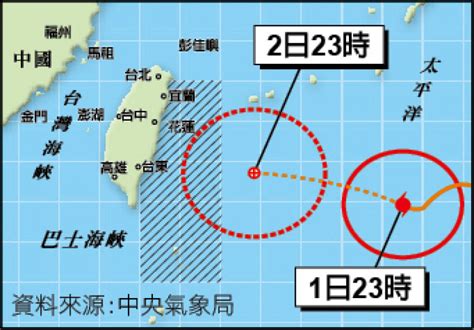 海葵颱風撲向花東 今天發陸警 生活 自由時報電子報