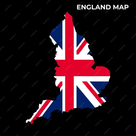 Premium Vector | England National Flag Map Design Illustration Of ...