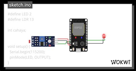 Ldr Sensor Esp32 Wokwi Esp32 Stm32 Arduino Simulator Nbkomputer