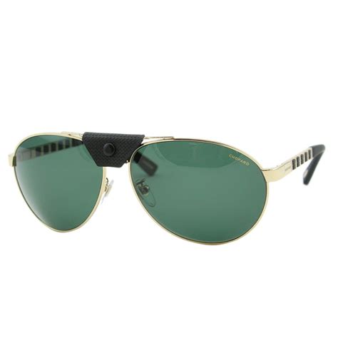 Chopard Sch B33 Men Gold Metal And Rubber Nosepiece Polarized Aviator