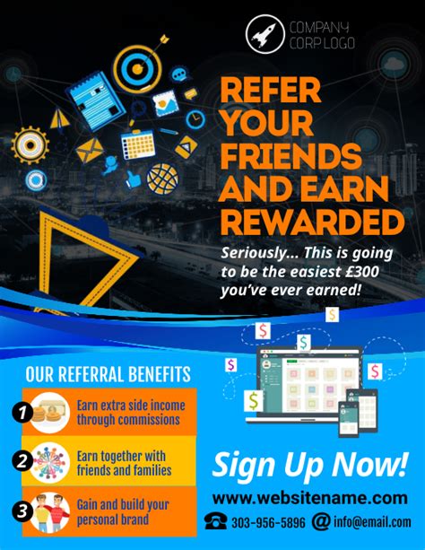 Referral Program Flyer Template Postermywall