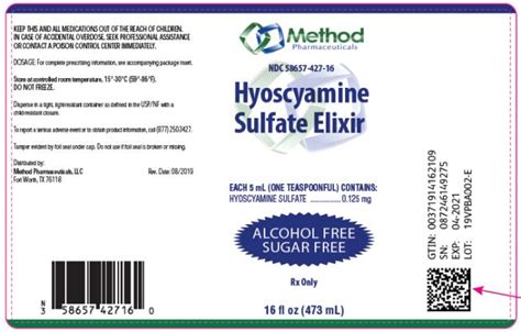 Hyoscyamine Sulfate Elixir Fda Prescribing Information Side Effects And Uses