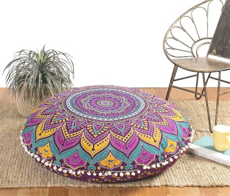 Amazon Large Round Mandala Hippie Floor Pillow Cover Hippie