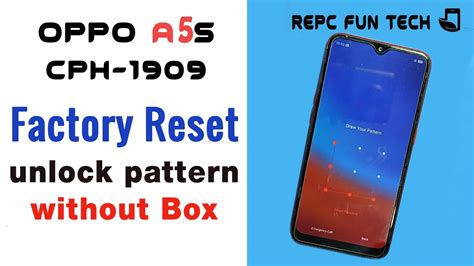 Oppo A5s Hard Reset Oppo Cph1909 Hard Reset Free Tool 100 Youtube