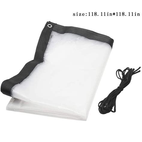Kayuouio Clear Tarps Heavy Duty Waterproof,Clear Plastic Tarp with