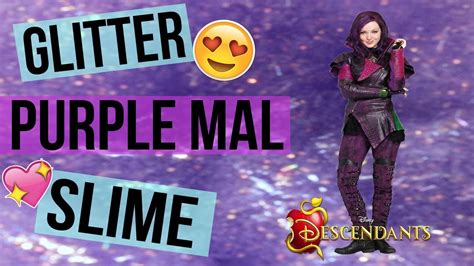 Glittery Purple Disney Descendants Themed Mal Slime Diy Lets Make