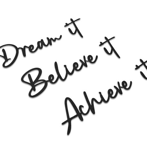 Dream Believe Achieve It Metal Wall ArtWall Decor Wall Etsy