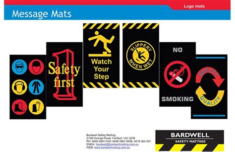 Safety Message Mats Bardwell Safety Matting