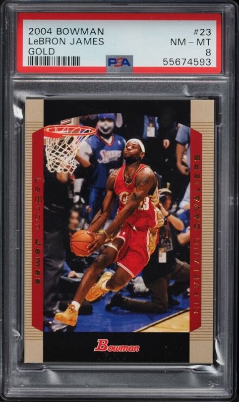 2nd YR 2004 05 Bowman Gold 23 LeBron James Cleveland Cavaliers Card