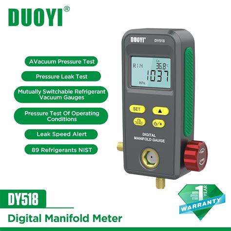 Duoyi Dy Refrigeration Pressure Gauge Digital Manifold Meter Vacuum