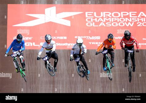 Riders Leave The Start Gate In The Qualifying Heats Of The Mens Bmx