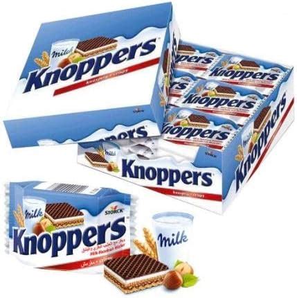 Storck Knoppers Crispy Milk Hazelunut Wafer 25 G X 24 Packs Blue