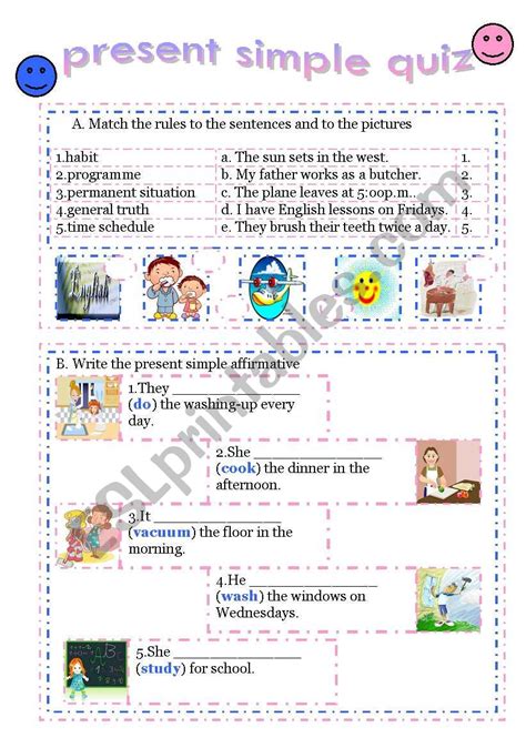 Present Simple Esl Worksheet By Liliaamalia