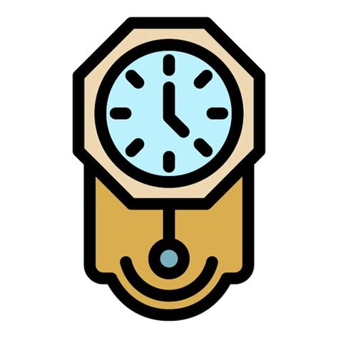 Icono del reloj de péndulo contorno del reloj del péndulo icono