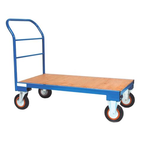 Single End Flat Bed Trolley with Plywood - Partington Engineering